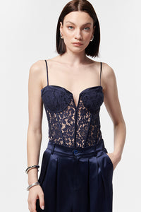 Cami NYC - Anne Corded Lace Bodysuit - Storm – Collins St