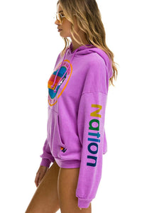 Aviator Nation - Pullover Relaxed Hoodie - Neon Purple