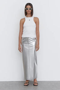 4th & Reckless - Inessa Maxi Skirt - Silver