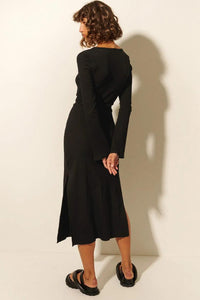 Kivari - Marta Wrap Midi Dress - Black