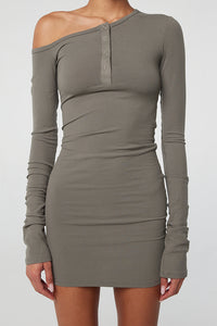 The Line By K - Rori Dress - Charcoal Grey