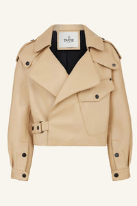 Ducie London - Simi Leather Jacket - Beige