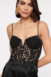 Cami NYC - Anne Corded Lace Bodysuit - Black