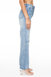 Pistola - Cassie Super High Rise Straight Jeans - Distressed City Lights