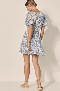 Kivari - Solange Cut Out Mini Dress - Blue Palm